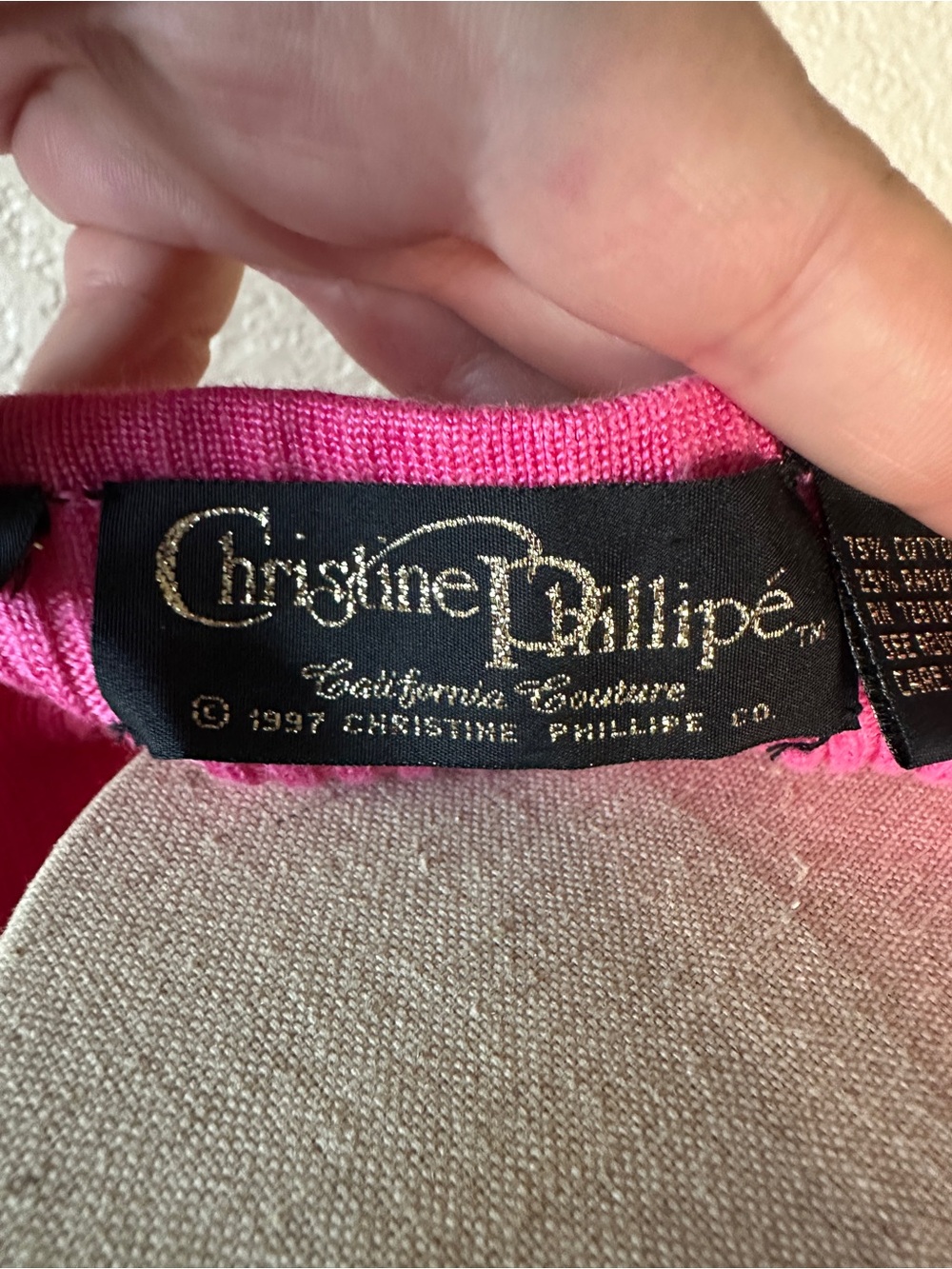 Hot Pink Beaded Sweater Tank - Picture 8 of 8